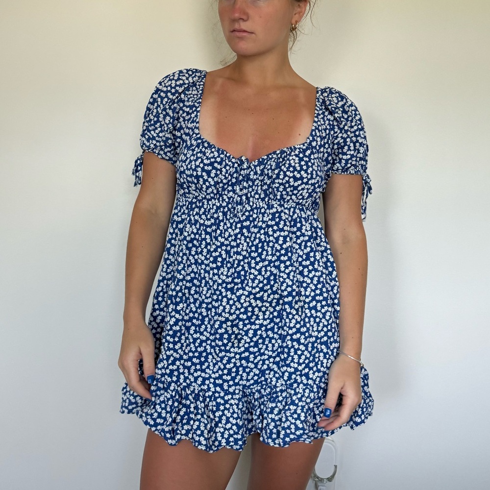 PRINCESS POLLY BLUE ROMPER